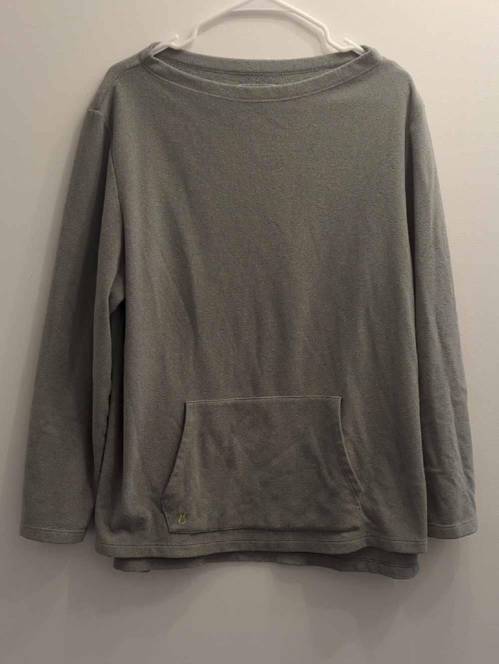 Dudley Stephens Light Gray Crewneck Pullover with Kangaroo Pocket (Women's XXL)